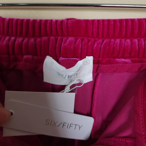 Six/Fifty Adeline Velour Raspberry Pant Women’s Size S - Picture 9 of 11